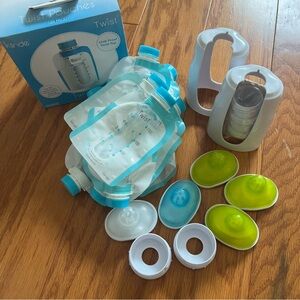Kiinde Twist Pouches and Accessories breast milk storage bags bottle adapter